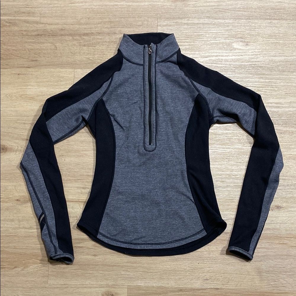 Lululemon Run: U-Turn Pullover (First Release) Reversible Black Gray Size 4 - Picture 2 of 16